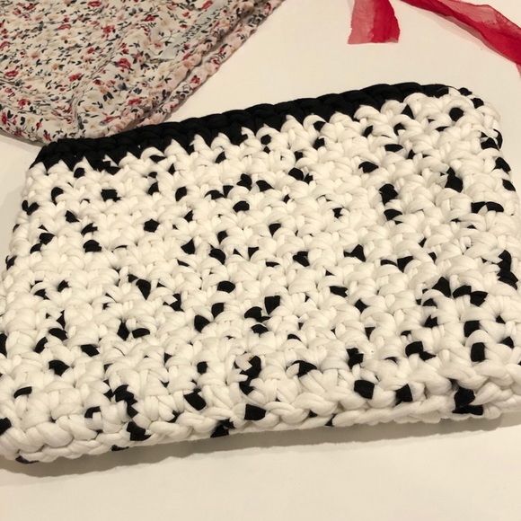 Le French Pique Woven Clutch Bag New - Picture 6 of 16